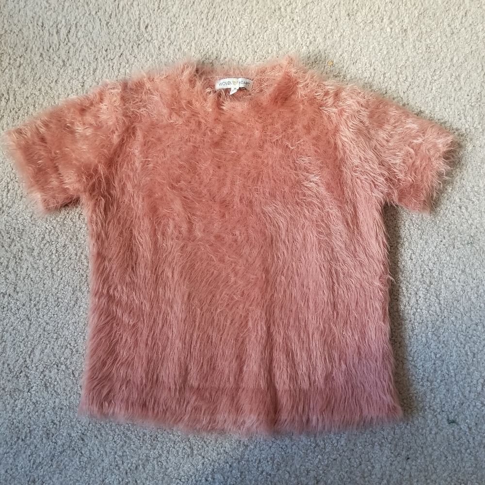 90's Pink fuzzy top
